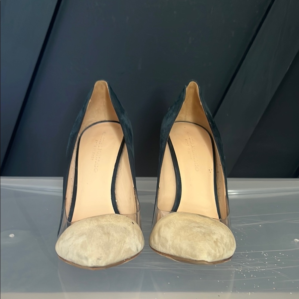 Club Monaco Black and Cream Stiletto Heels